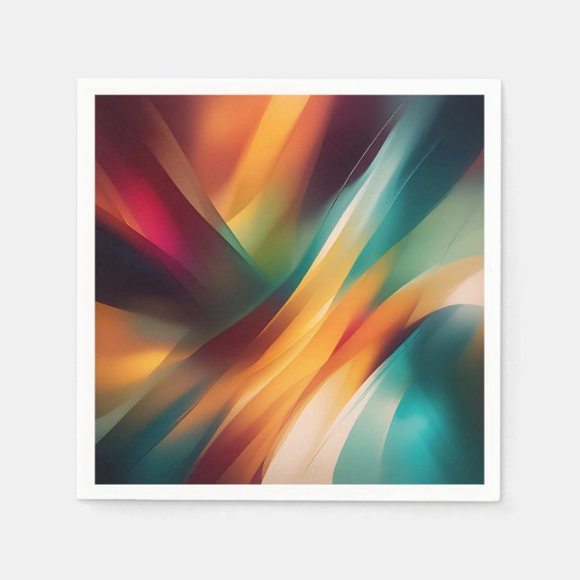 Bold Abstract Brush Stroke Napkins (Front)