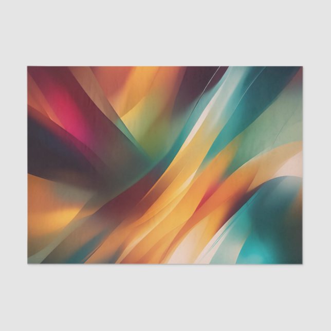 Bold Abstract Brush Stroke Tissue Paper (Front)