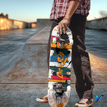 Bold Abstract Brushstroke - Live to Ride design  Skateboard<br><div class="desc">This skateboard deck combines dynamic brushstrokes with vibrant geometric patterns and the motto "Live to Ride." Perfect for skaters who appreciate modern art,  this design blends expressive textures with an urban,  artistic vibe,  making a bold statement on every ride.</div>