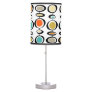 Bold Abstract Circles Pattern Mid Century Modern Table Lamp