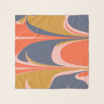Bold Abstract Design in Autumn Colors Scarf<br><div class="desc">A cool,  hipster abstract graphic design of fall colors including mustard,  navy,  and pumpkin orange swirled into an oversized marbled pattern. Just click customize to add some text -- please contact me with any questions or requests.</div>