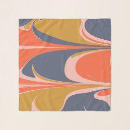 Bold Abstract Design in Autumn Colors Scarf