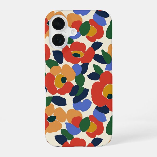 Bold Abstract Floral Pattern Iphone Case (Back)