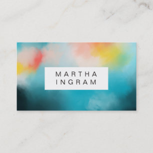 Bold abstract galaxy painting design  business card