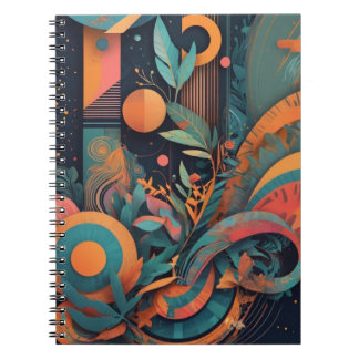 Bold Abstract Graphic – Vibrant Geometric Shapes Notebook