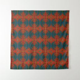   Bold Abstract Hippie Cool Red Blue Ethnic Trippy Tapestry