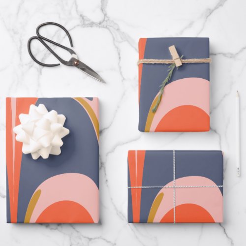 Bold Abstract Marble Graphic Design Painting Wrapping Paper Sheets