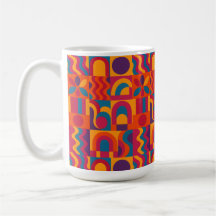 Bold Abstract Mug – Vibrant Retro Pattern