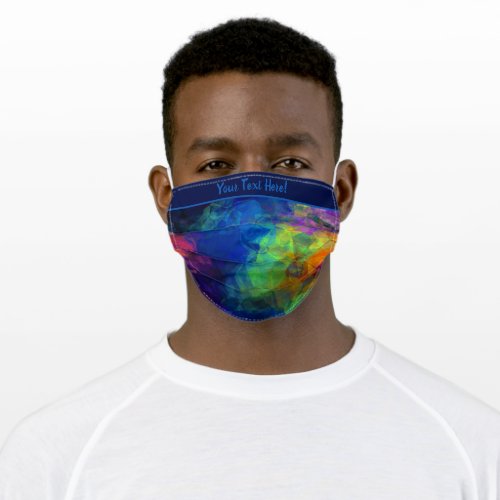 Bold Abstract Rainbow Prism Art Pattern Adult Cloth Face Mask