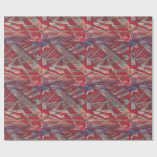 Bold Abstract Red Pattern Modern Art Design Wrapping Paper