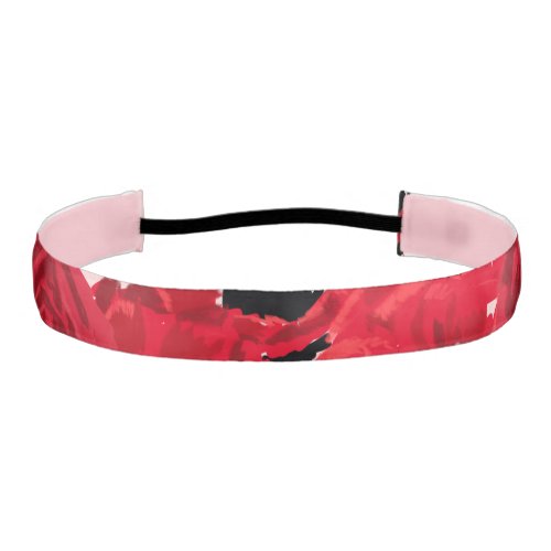 Bold Abstract Roses and Poppies Athletic Headband