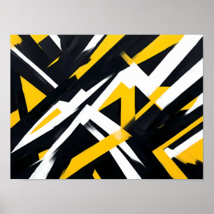 Bold Abstract - Striking Black Background Poster