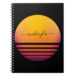 Bold Abstract Sun Personalized Notebook