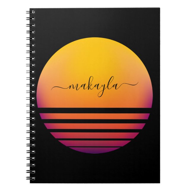 Bold Abstract Sun Personalized Notebook (Front)