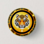 Bold Abstract Tiger Illustration Button
