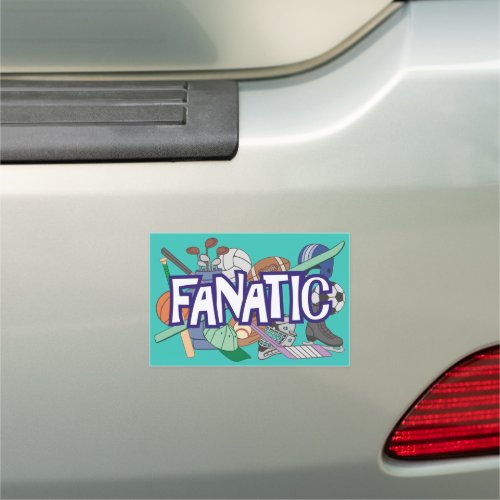 Bold Active Sports Fanatic Athletics Collage Car Magnet