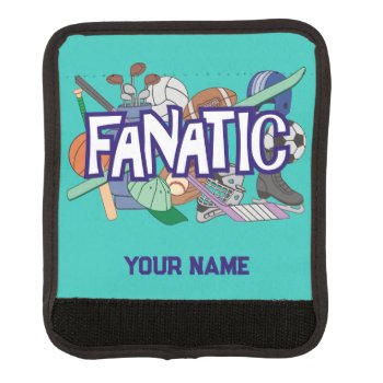 Bold Active Sports Fanatic Athletics Collage Luggage Handle Wrap by abitaskew at Zazzle