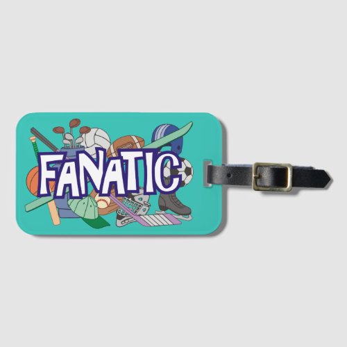 Bold Active Sports Fanatic Athletics Collage Luggage Tag