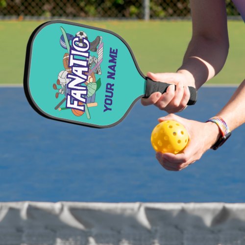 Bold Active Sports Fanatic Athletics Collage Pickleball Paddle