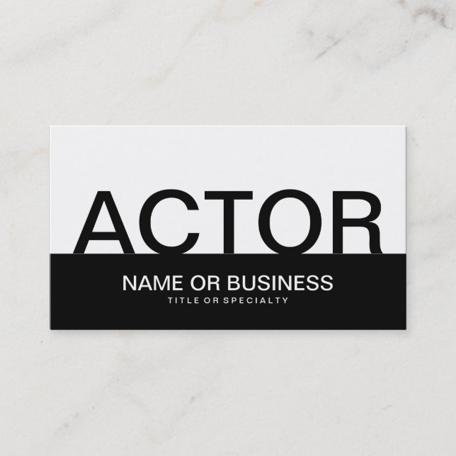 bold ACTOR Business Card (Front)