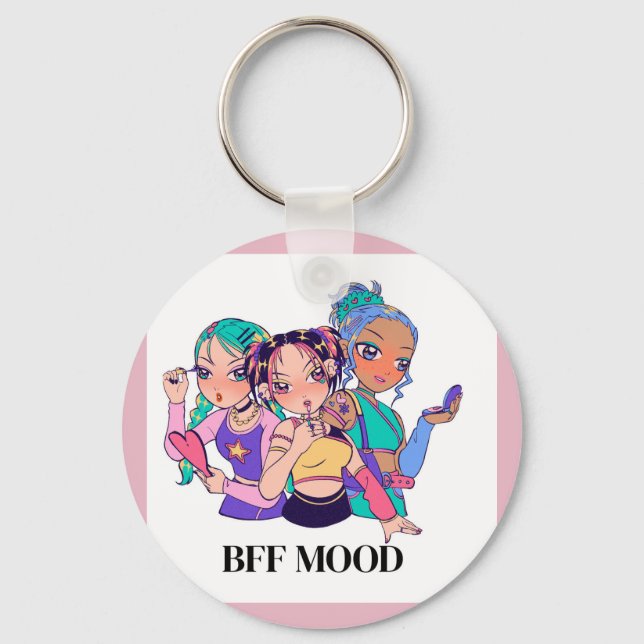 Bold Aesthetic Graphic Tee Keychain (Front)