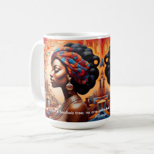 Bold African Abstract Art African Proverbs Coffee Mug