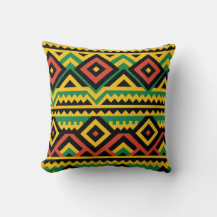 Bold African Print Design Throw Pillow