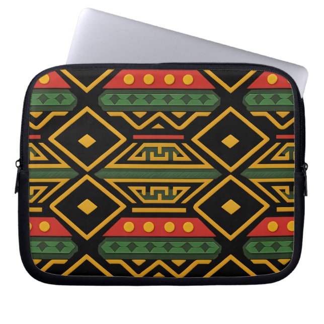 Bold African Print  Laptop Sleeve (Front)