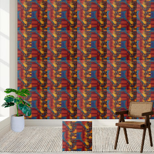 Bold African Wax Print Tile