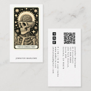 Bold AI Consultant Tarot Card Business Card