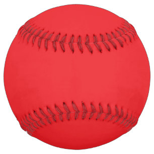 Bold All Bright Red Softball for Gift or Decor