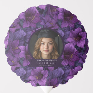 Bold Amaryllis Floral Her Grad Balloon