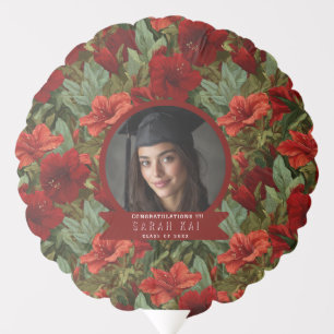 Bold Amaryllis Petals Phd Grad Balloon