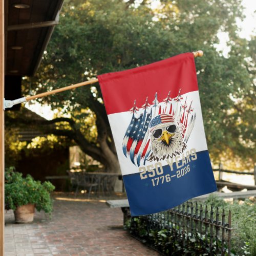 Bold American Spirit • 250‑Year Patriotic Eagle House Flag