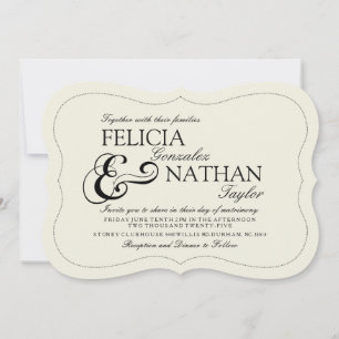 Bold Ampersand Sandstone Color Wedding Invitation