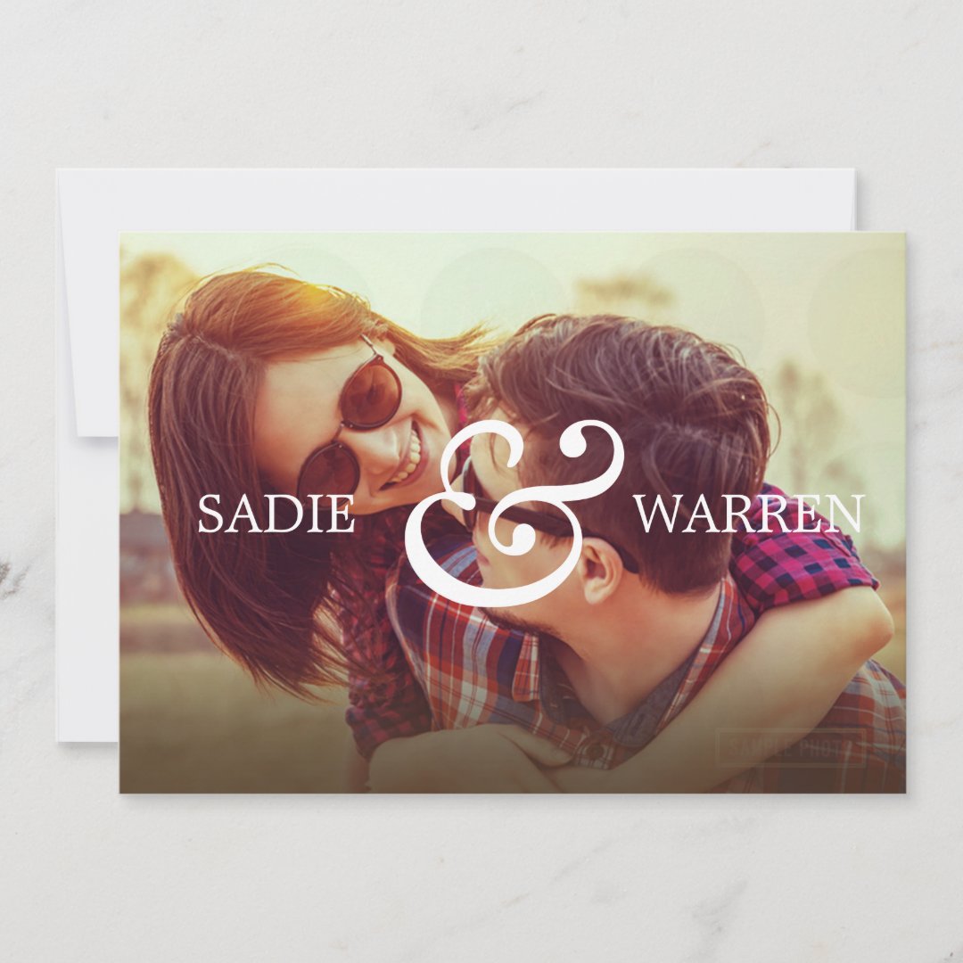 Bold Ampersand Save the Date Card Zazzle