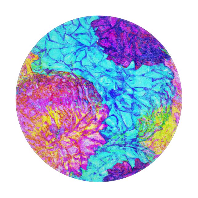 Bold and Beautiful Floral Patterns Art Cutting Board (Front)