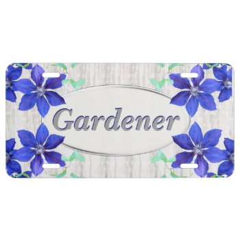 Bold And Beautiful Purple Flowers For Gardner License Plate by anuradesignstudio at Zazzle