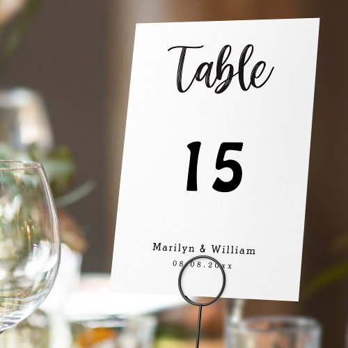 Bold and Beautiful Standout Modern Wedding Table Number