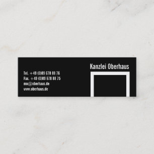Bold and Black Mini Business Card