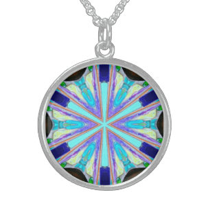 bold and blue six-sided star necklace
