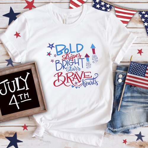 Bold and Brave USA Fun Inspirivity T_Shirt