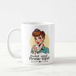 Bold and Brew-tiful Glamorous Retro Coffee Mug