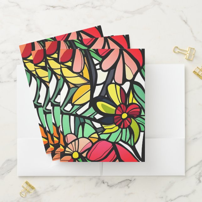 Bold and Bright Botanical  Pocket Folder (In Situ)