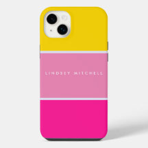 Bold and Bright Color Block Custom Name