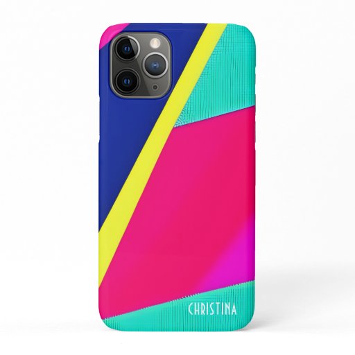 Bold and Bright Colorblock with Monogram iPhone 11 Pro Case