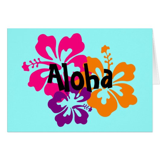 Bold and Bright Hawaiian Flowers Cards (Front Horizontal)