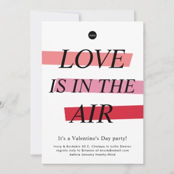 Bold And Bright Modern Valentine's Day Party Invitation by 2BirdStone at Zazzle