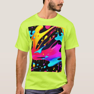 Bold and Bright Paint Splatter Art T-Shirt