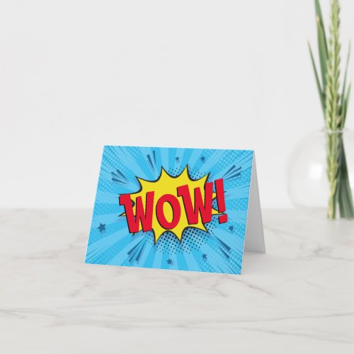 Bold and Bright Pop Art Wow Card